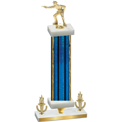 Premium Single Blue Glacier Victory Shooter Trophy