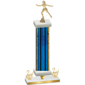 Premium Single Blue Glacier Second Place Skater Trophy