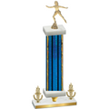 Premium Single Blue Glacier Victory Skater Trophy