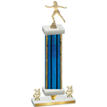 Premium Single Blue Glacier Year Skater Trophy