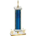 Premium Single Blue Glacier Second Place Chess Trophy