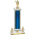 Premium Single Blue Glacier Victory Holiday Trophy