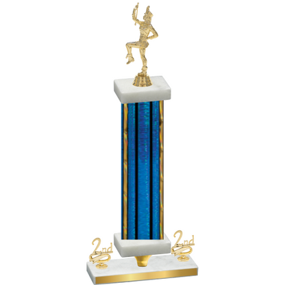 Premium Single Blue Glacier Second Place Majorette Trophy