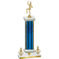 Premium Single Blue Glacier Victory Majorette Trophy