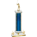 Premium Single Blue Glacier First Place Golf Trophy