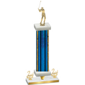 Premium Single Blue Glacier Second Place Golf Trophy
