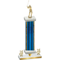 Premium Single Blue Glacier Year Golf Trophy