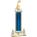 Premium Single Blue Glacier Victory Golf Trophy