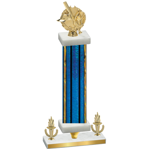 Premium Single Blue Glacier Victory Baseball Trophy