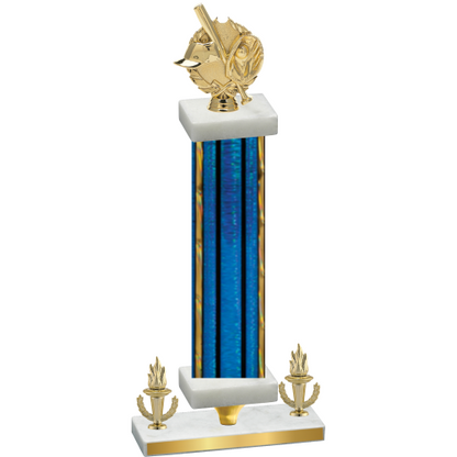 Premium Single Blue Glacier Victory Baseball Trophy