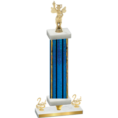 Premium Single Blue Glacier Second Place Academics Trophy