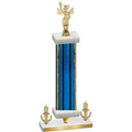 Premium Single Blue Glacier Victory Academics Trophy