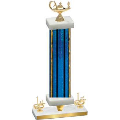 Premium Single Blue Glacier First Place Academics Trophy