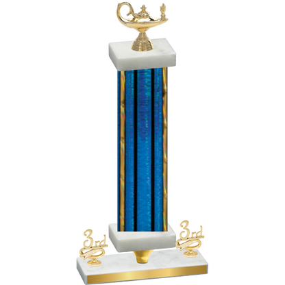 Premium Single Blue Glacier Third Place Academics Trophy