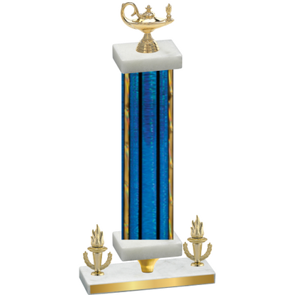 Premium Single Blue Glacier Victory Academics Trophy