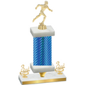 Premium Single Blue Carbon Fiber Third Place Running Trophy