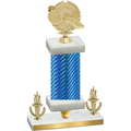 Premium Single Blue Carbon Fiber Victory Running Trophy