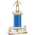 Premium Single Blue Carbon Fiber Year Wrestling Trophy