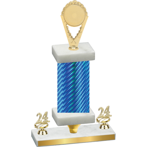 Premium Single Blue Carbon Fiber Year Insert Trophy