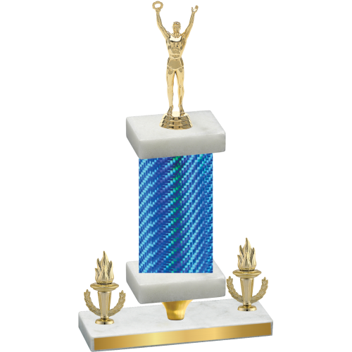 Premium Single Blue Carbon Fiber Victory Victory Trophy
