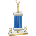 Premium Single Blue Carbon Fiber Year Victory Trophy