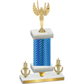 Premium Single Blue Carbon Fiber Victory Victory Trophy