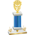 Premium Single Blue Carbon Fiber First Place Pickleball Trophy