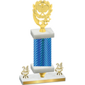 Premium Single Blue Carbon Fiber Year Pickleball Trophy