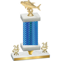 Premium Single Blue Carbon Fiber Year Fishing Trophy