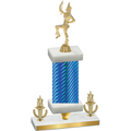 Premium Single Blue Carbon Fiber Victory Majorette Trophy