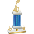 Premium Single Blue Carbon Fiber First Place Golf Trophy