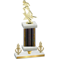 Premium Single Black Glacier Victory Football Trophy