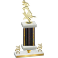 Premium Single Black Glacier Year Football Trophy