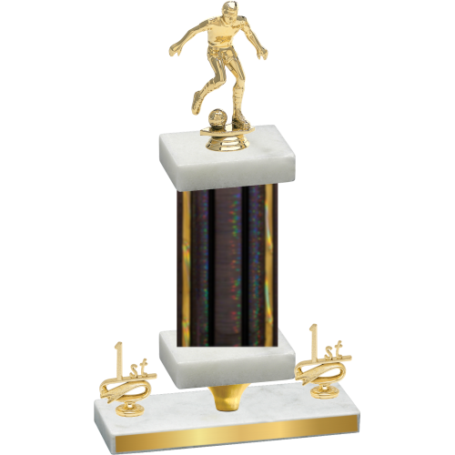 Premium Single Black Glacier First Place Soccer Trophy