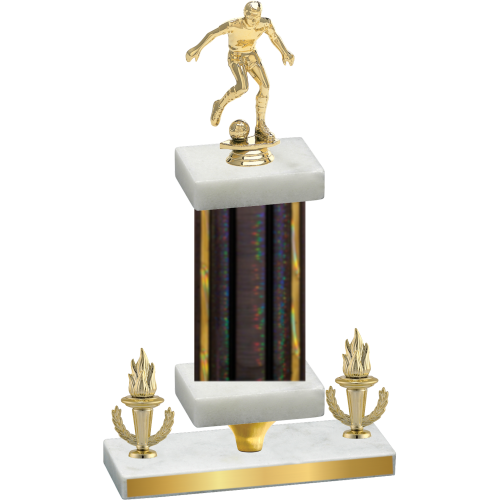 Premium Single Black Glacier Victory Soccer Trophy