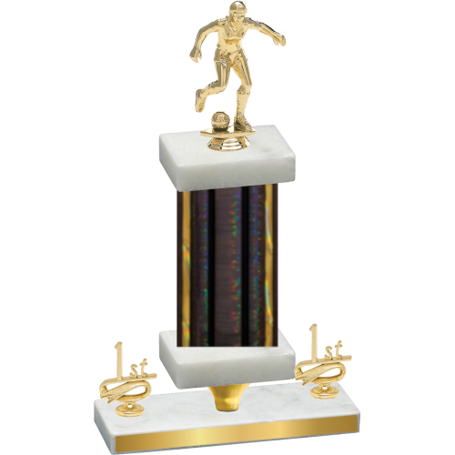 Premium Single Black Glacier First Place Soccer Trophy