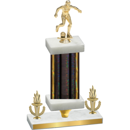 Premium Single Black Glacier Victory Soccer Trophy