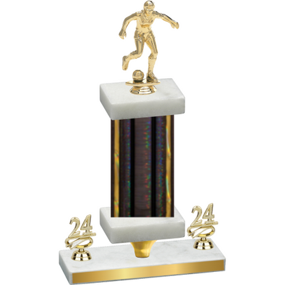 Premium Single Black Glacier Year Soccer Trophy