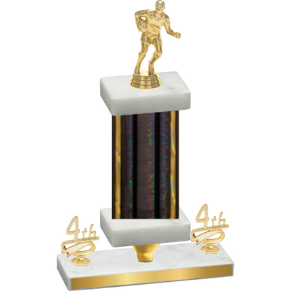 Premium Single Black Glacier Fourth Place Rugby Trophy