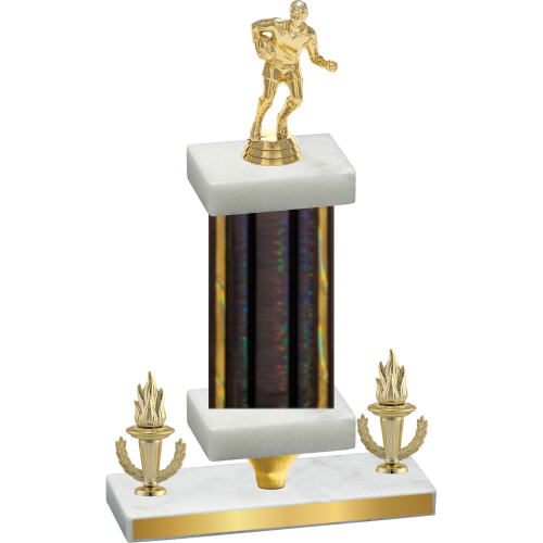Premium Single Black Glacier Victory Rugby Trophy