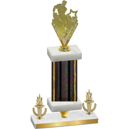 Premium Single Black Glacier Victory Rugby Trophy