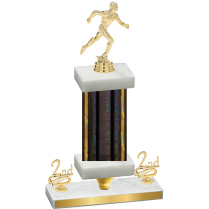 Premium Single Black Glacier Second Place Running Trophy
