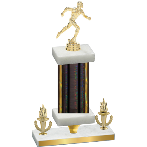 Premium Single Black Glacier Victory Running Trophy