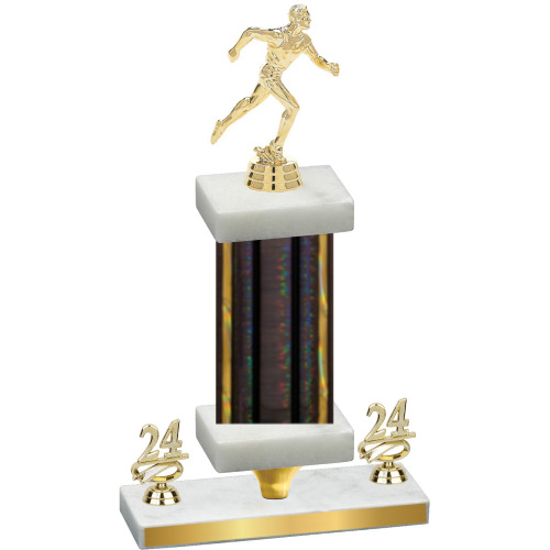 Premium Single Black Glacier Year Running Trophy