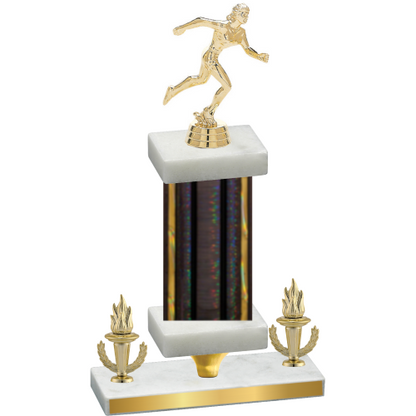 Premium Single Black Glacier Victory Running Trophy