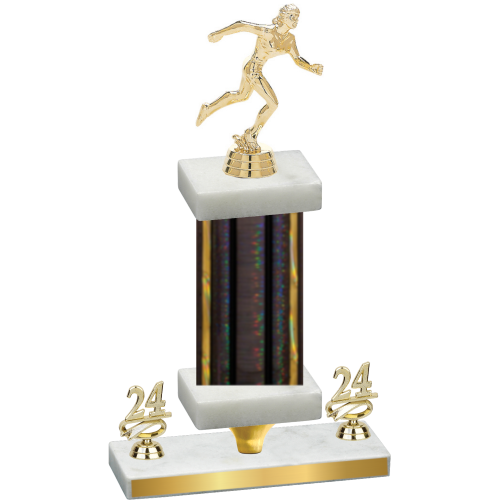 Premium Single Black Glacier Year Running Trophy