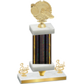 Premium Single Black Glacier Third Place Running Trophy