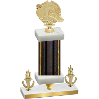 Premium Single Black Glacier Victory Running Trophy
