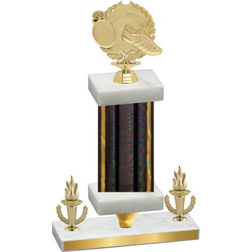 Premium Single Black Glacier Victory Running Trophy
