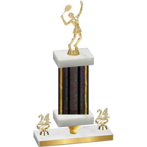 Premium Single Black Glacier Year Tennis Trophy